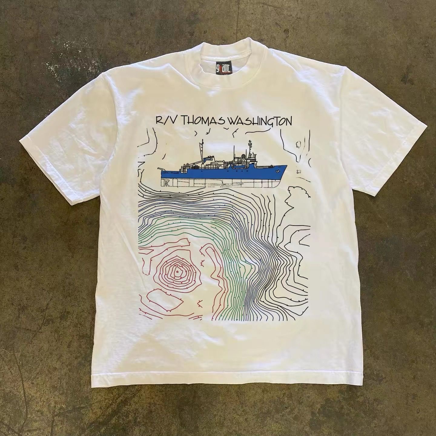 Embroidery Normal Map - T-shirt Y2K American Vintage Ocean da