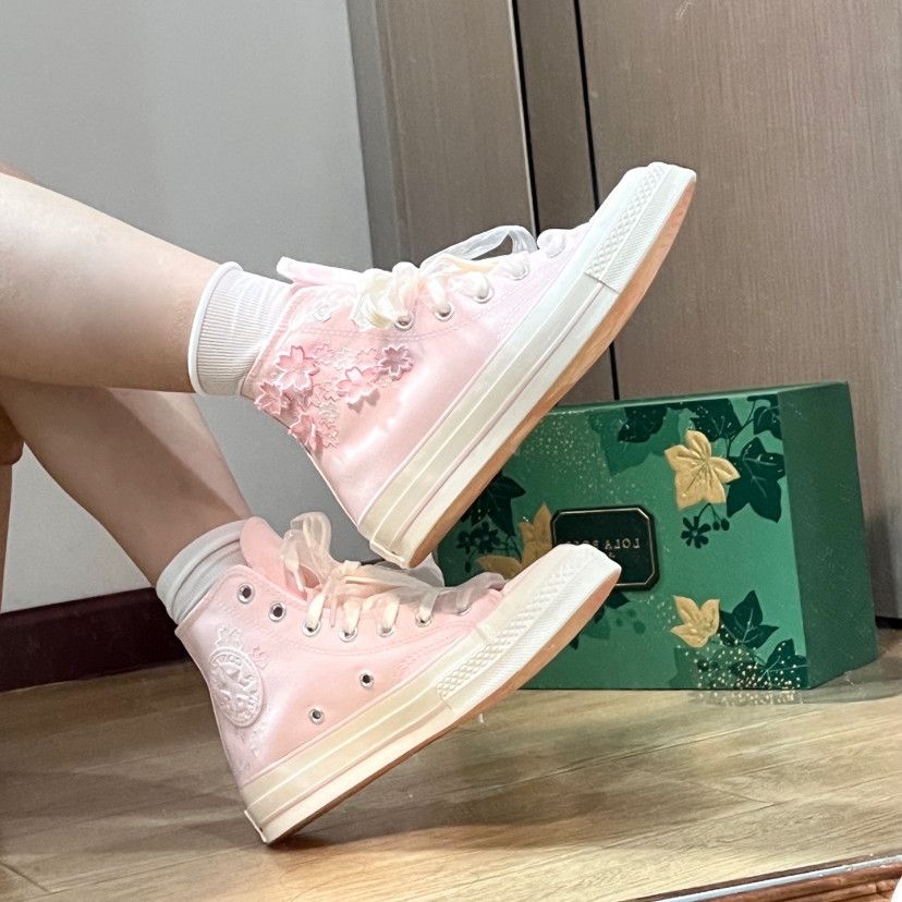 Embroidery Designer - Sneakers in tela ricamate da donna,