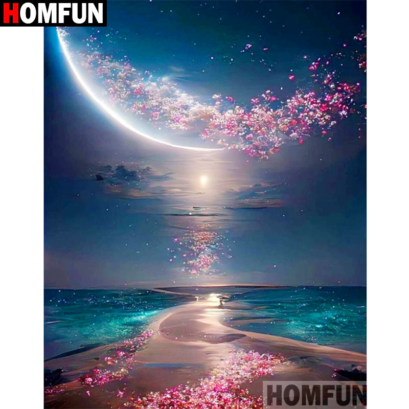 Embroidery Roll Pattern - HOMFUN 5D Diamante Modello Strass Ricamo