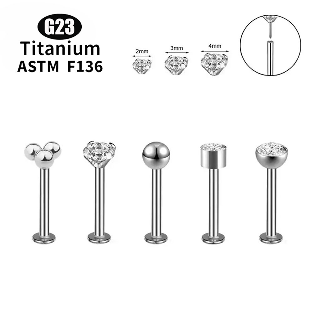 Embroidery Lips - ASTM F136 Titanio Push Pin 5A