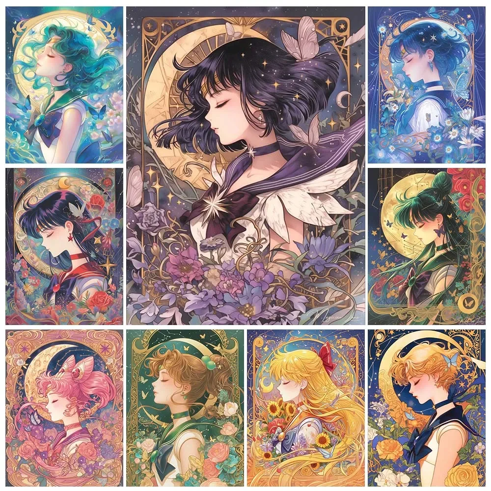 Embroidery Room - Cartoon Anime Diamond Painting Beauty Moon