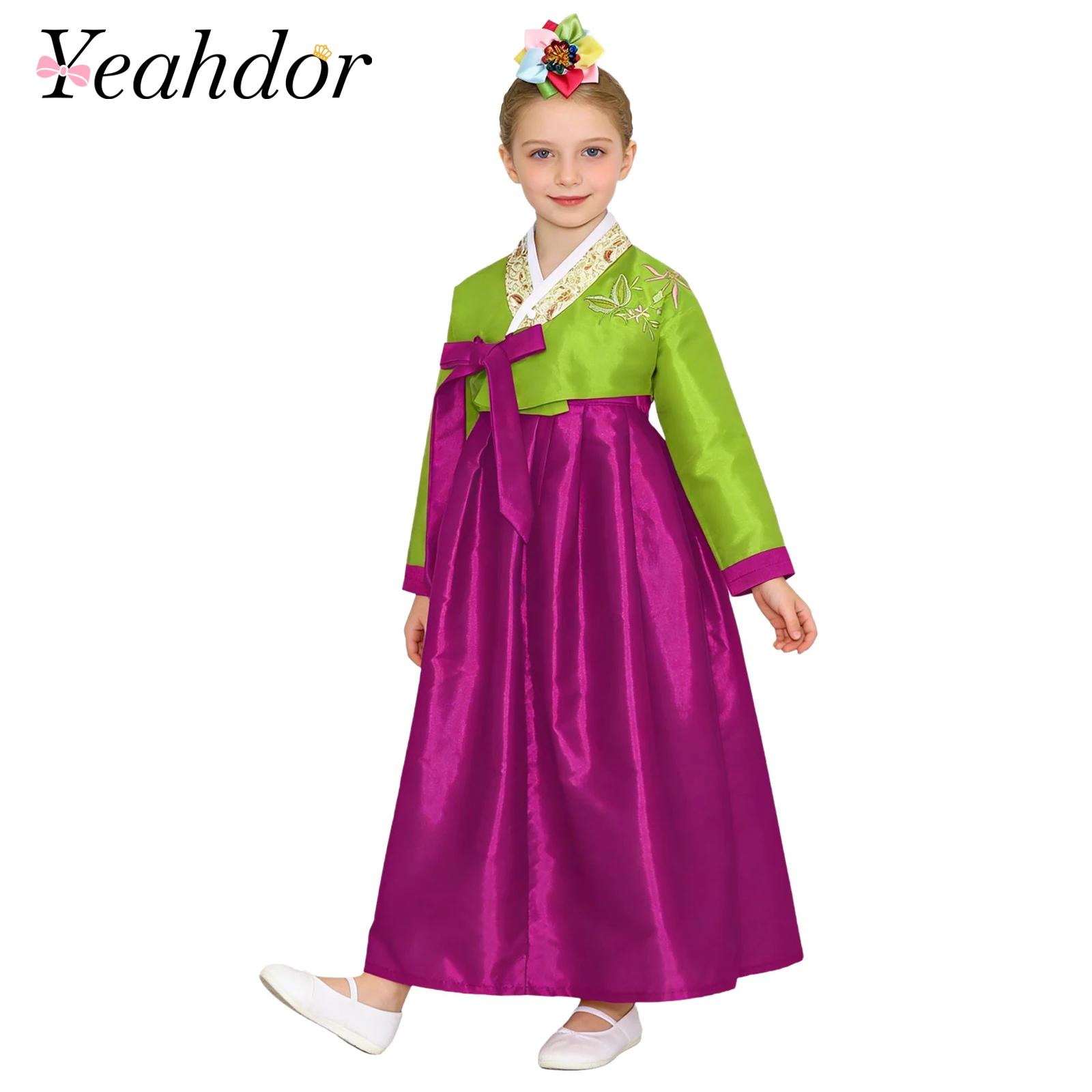 Embroidery Wedding - Completo Hanbok coreano per bambine, top