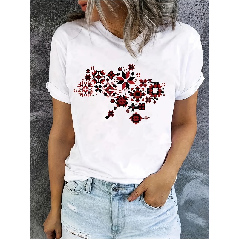 Embroidery Normal Map - T-shirt da donna con motivo della