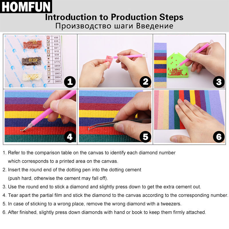 HOMFUN Ricamo pieno di diamant - Embroidery Roll Pattern recensione e prezzo