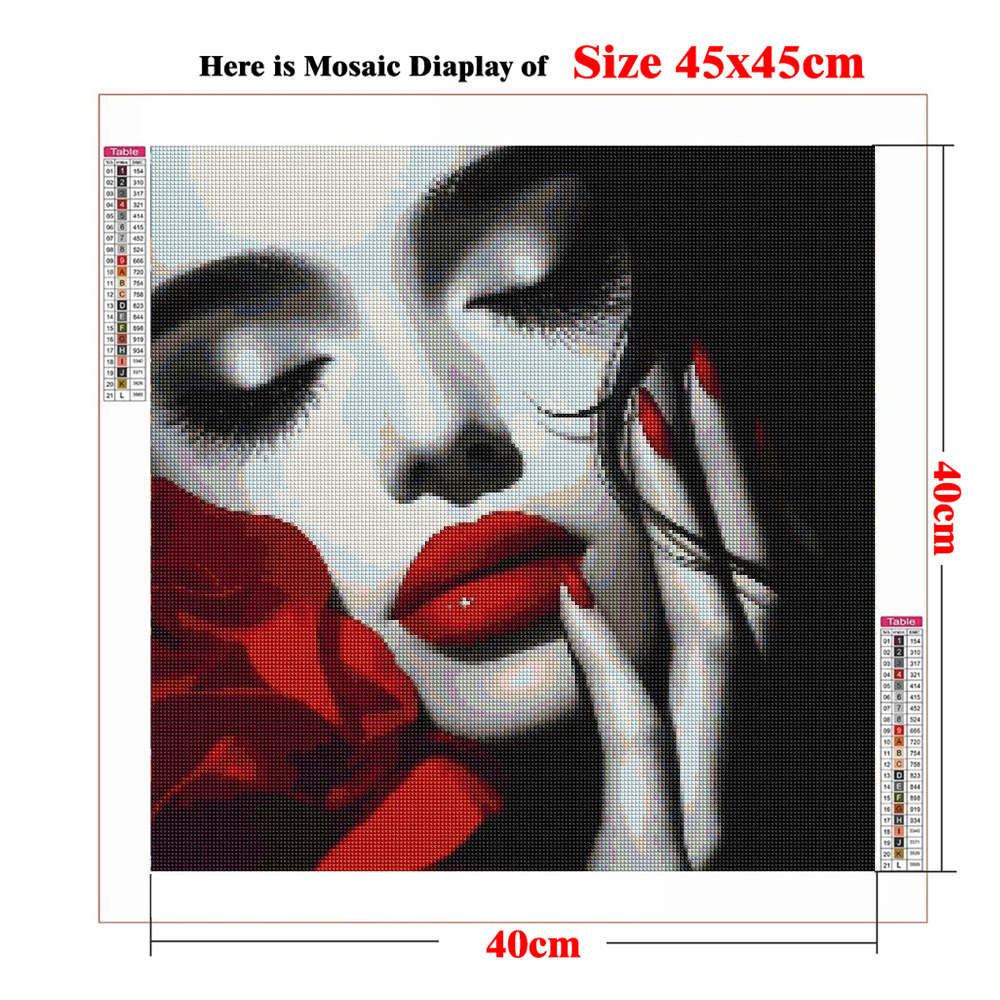 Ragazza Nero Bianco Arte Labbr - Embroidery Lips recensione e prezzo