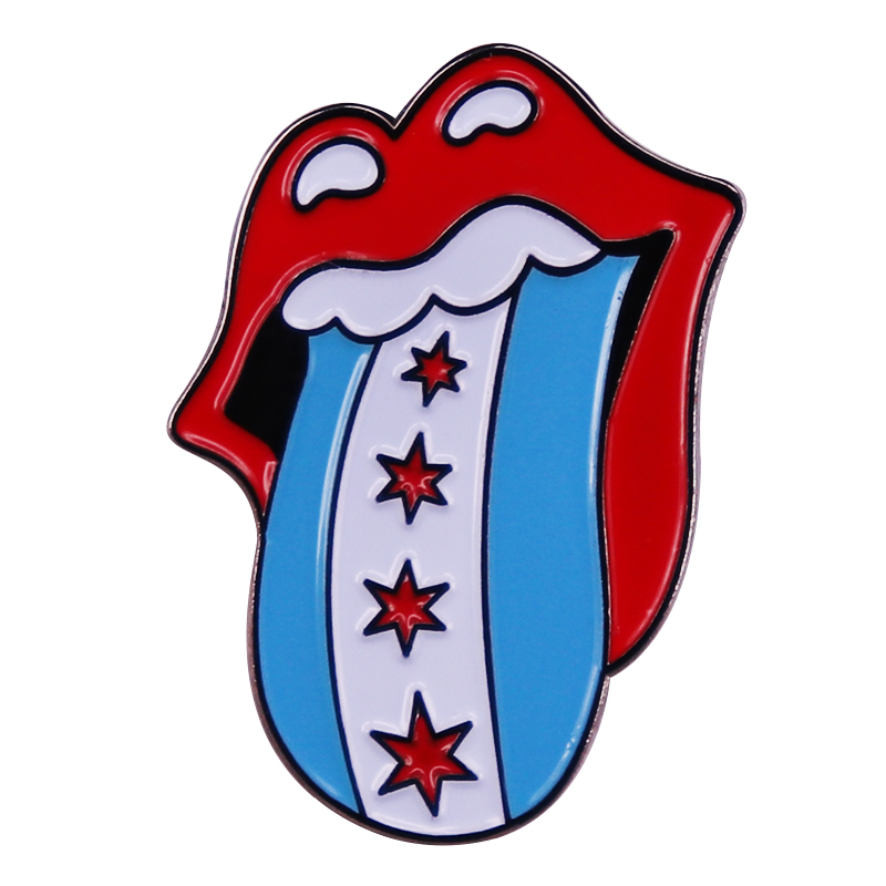 Chicago Flag smalto Pin musica - Embroidery Lips recensione e prezzo